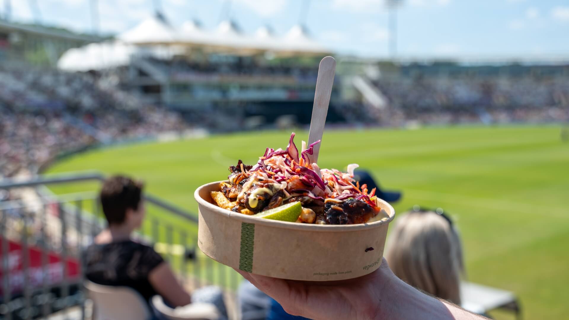 Food on offer on match day at Utilita Bowl.