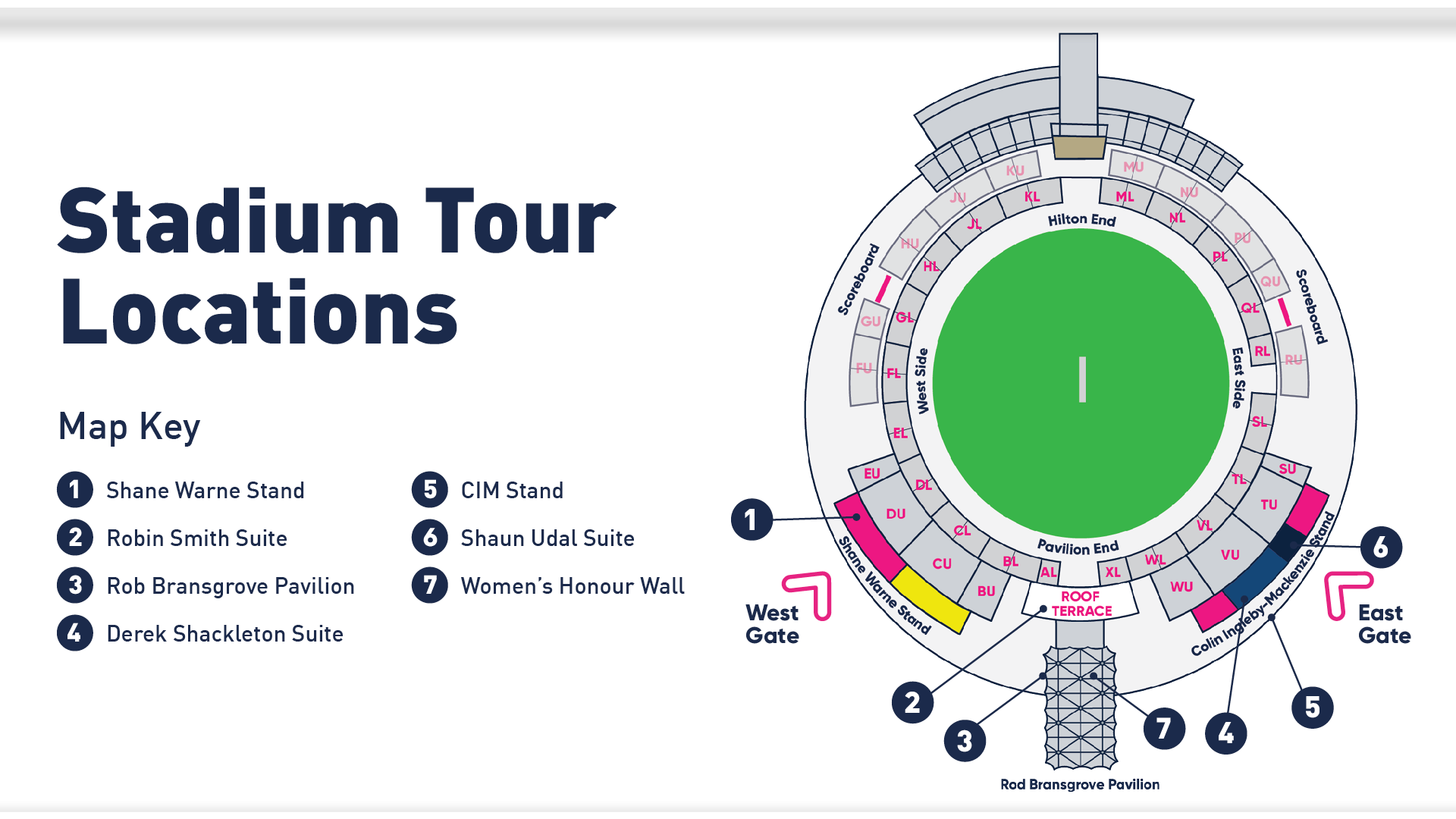 Stadium tour map